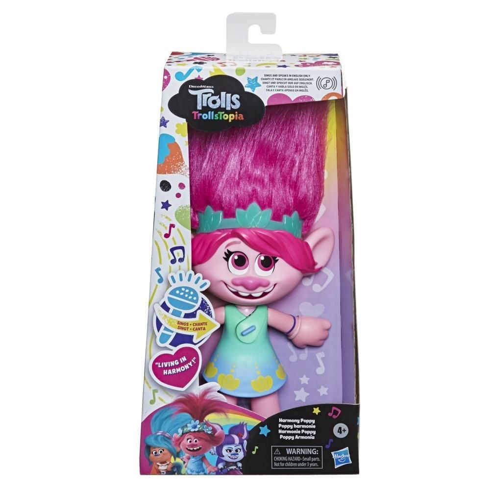 Trollspia Boneca Poppy Harmonia Cantora Hasbro - Rio Center